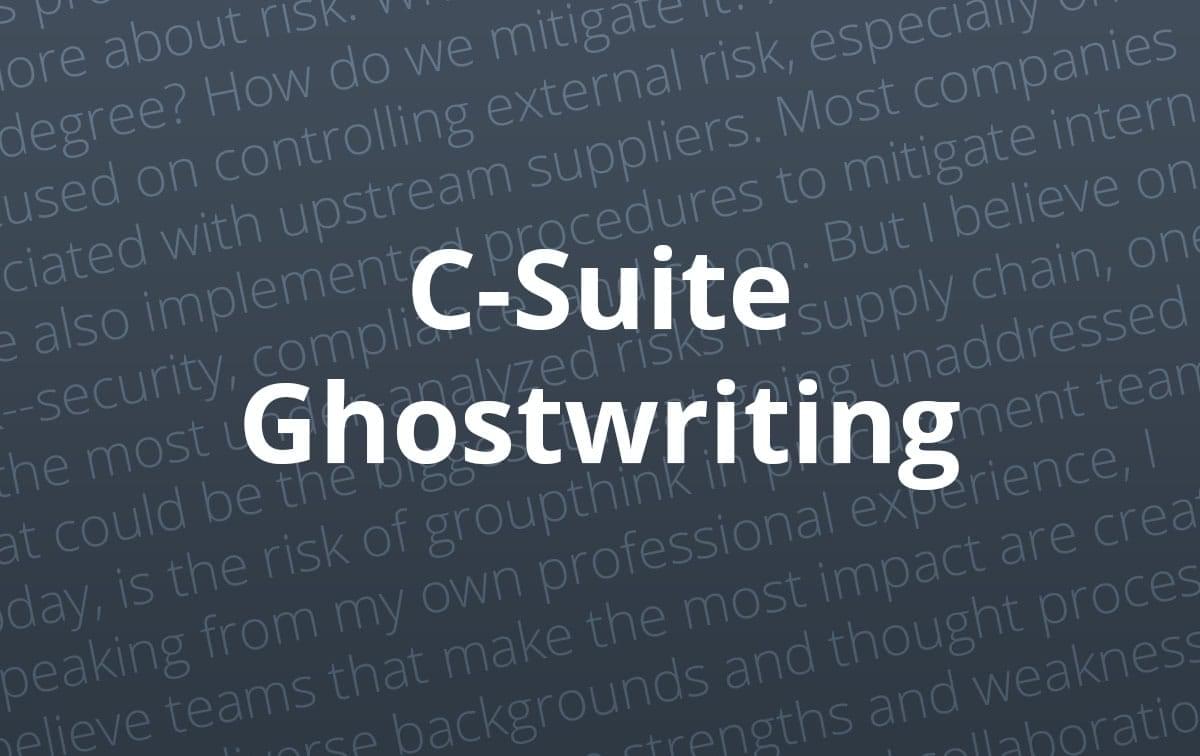 C-Suite Ghostwriting